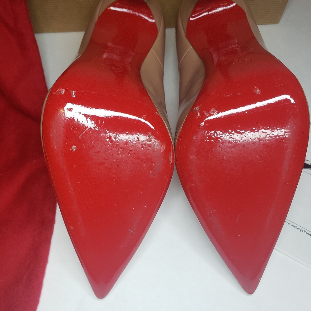 Christian Louboutin So Kate Nude 120 Patent Heels - Size 37.5 - Picture 4 of 12